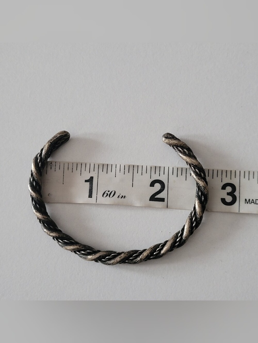 Twisted Metal Rope Cuff Bracelet - Picture 3 of 4